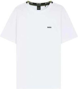 Boss T-shirt Korte Mouw Pique Taddy T-Shirt Open White
