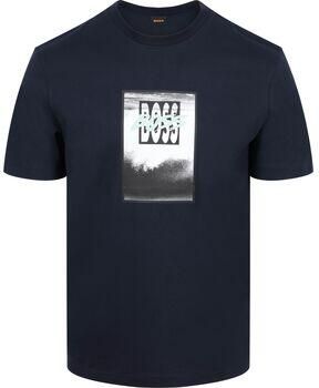 Boss T-shirt Korte Mouw T-shirt Te DJ Navy