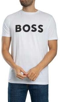 Hugo Boss Heren T-shirt Wit Katoen Ronde Hals White Heren - Foto 5