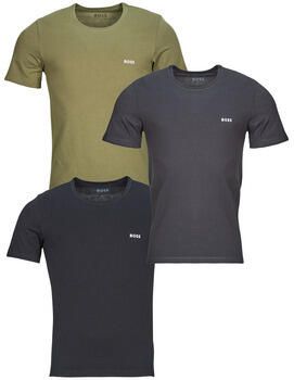 Boss T-shirt Korte Mouw 3 Pack Cotton T-Shirts Black Dark Grey Khaki Green - Foto 7