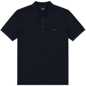 BOSS Green Regular fit poloshirt met labelstitching model 'PADDY'