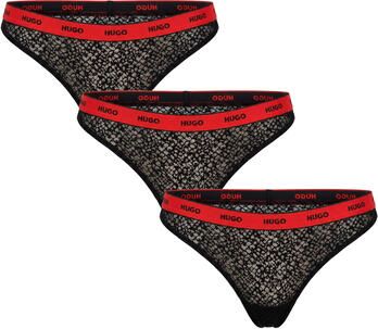 HUGO String met elastische band met logo in een set van 3 stuks - Foto 2