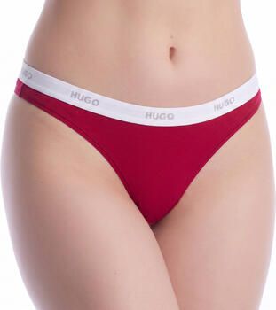 HUGO underwear String ID van stretch-katoen met logo's op de tailleband - Foto 7