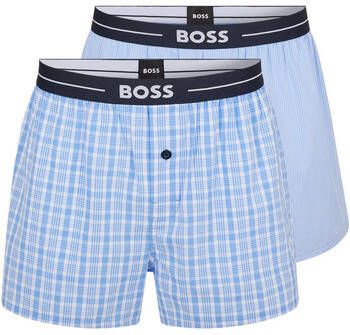 Boss Boxers Boxershorts 2-Pack Blauw