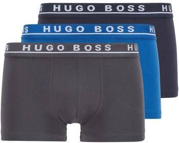 Boss Boxers Boxershorts Trunk 3-Pack Open Blue