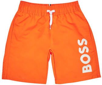 BOSS Kidswear Zwembroek met logoprint Oranje