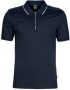 Boss T-shirt met ritssluiting en platte kraag model 'Polston' - Thumbnail 1
