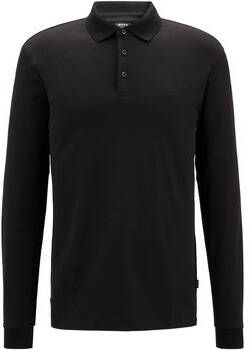 Boss T-shirt Longsleeve Polo Pado Zwart