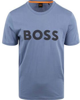 Boss T-shirt Logo Blauw