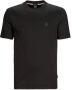 Hugo Boss T-shirt met logo patch en geribbelde ronde hals Black Heren - Thumbnail 1