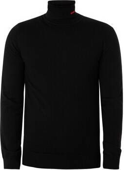 HUGO Shirt van scheerwol met lange mouwen en col model 'San Thomas'