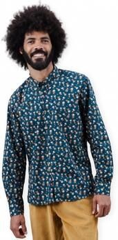 Brava Fabrics Overhemd Lange Mouw Peanuts Astronaut Shirt Blue