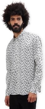 Brava Fabrics Overhemd Lange Mouw Peanuts B W Shirt Ecru
