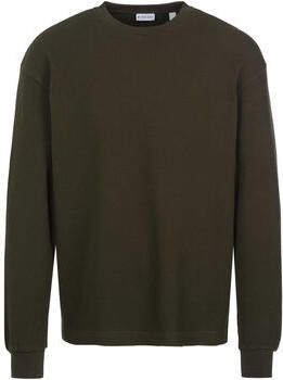 Burberry Katoenen Wafelgebreide Longsleeve Top Brown Heren