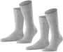 Burlington Sokken Uni Lichtgrijs 2Pack - Thumbnail 1