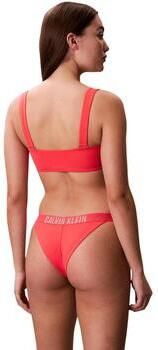Calvin Klein voorgevormde strapless bandeau bikinitop rood - Foto 4
