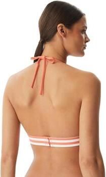 Calvin Klein voorgevormde triangel bikinitop oranje wit - Foto 5