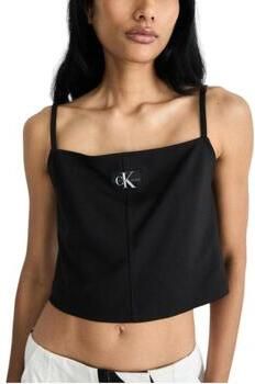 Calvin Klein Zwarte Top met Dunne Bandjes Black Dames