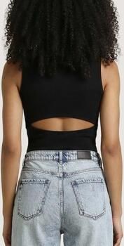 Calvin Klein Jeans Top SL WOVEN LABEL 2X2 BABY RIB CUTO - Foto 3