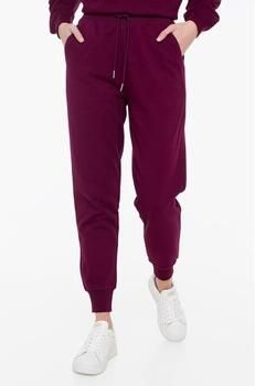 CALVIN KLEIN Dames Broeken Archive Logo French Terry Slim J Bordeaux