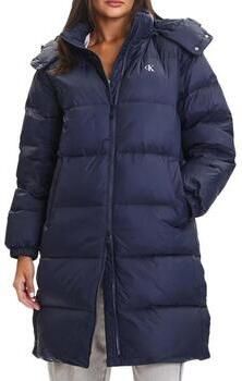 CALVIN KLEIN Dames Jassen Essential Midweight Long Puffer Blauw - Foto 7
