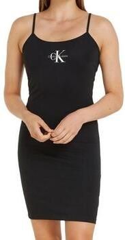 Calvin Klein Jeans Knielange jurk met labelprint model 'Milano'