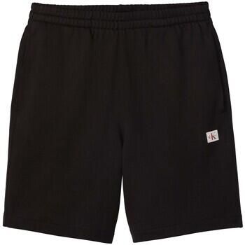 CALVIN KLEIN Heren Broeken Eu 350terry Badge Short Zwart - Foto 6