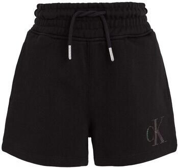 Calvin Klein sweatshort zwart Korte broek Meisjes Katoen Effen 152 - Foto 3