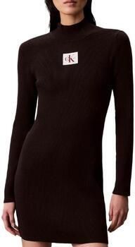 Calvin Klein Gebreide jurk LS T NECK MINI DRESS Met ronde hals getailleerd - Foto 7