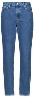 Calvin Klein Blauwe Denim Mom Jeans met Logo Blue Dames