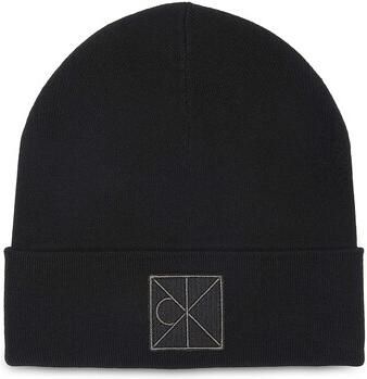 CK Calvin Klein Muts van viscosemix met logopatch model 'Bea'