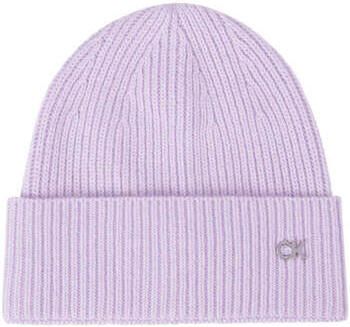 Calvin Klein Paarse Re-Lo Mix Beanie Purple Dames