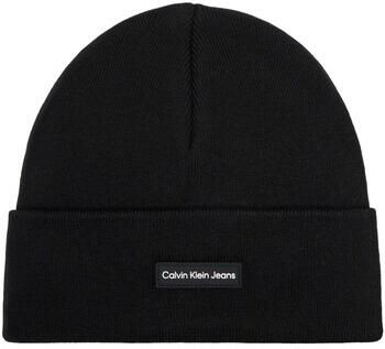 Calvin Klein Mannen Herfst Winter Polyester Patch Hoed Black Heren