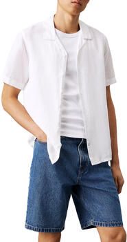 CK Calvin Klein Regular fit vrijetijdsoverhemd van een mix van linnen en katoen