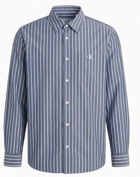 Calvin Klein Jeans Overhemd Lange Mouw Lv04rf106g Stripe Washed Poplin Rlx