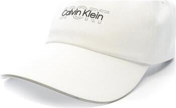 Calvin Klein Witte Heren Zonneklep Pet met Logo Print White Heren