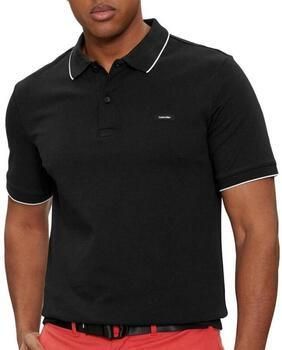Calvin Klein Heren Stretch Pique Polo met Tipping Black Heren