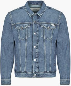 Calvin Klein Jeansjack SLIM DENIM JACKET in donkerblauwe wassing