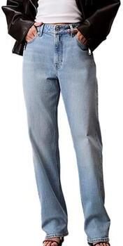 CALVIN KLEIN JEANS high waist straight leg jeans light blue denim - Foto 12