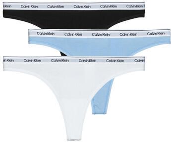 Calvin Klein Underwear String met logostitching in een set van 3 stuks model 'Modern' - Foto 2