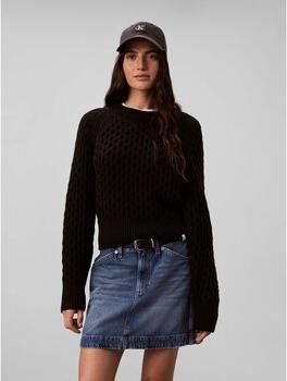 Calvin Klein Jeans Sweater Alpaca Honeycomb Cab
