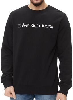 Calvin Klein Zwarte Sweatshirt met Lange Mouwen en Logo Print Black Heren