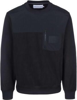 CALVIN KLEIN JEANS fleece sweater met printopdruk black - Foto 1