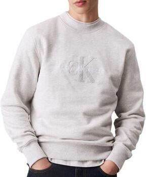 CALVIN KLEIN Heren Truien & Vesten Chenille Monologo Crew Neck Grijs