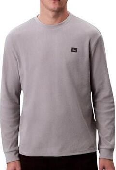 CALVIN KLEIN Heren Truien & Vesten Ls Waffle Badge Crewnk Tee Grijs