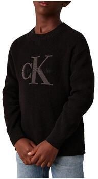 Calvin Klein Trui met ronde hals Towelling Ck Stitch Sweater voor kinderen tot 16 jaar en met logostiksel