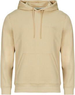Calvin Klein Stijlvolle hoodie met logoprint Beige Heren