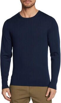 Calvin Klein Merino Wol Crew Neck Jumper Blue Heren
