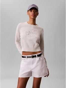 Calvin Klein Jeans Sweater Logo Outline Ls Top