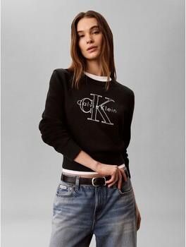 Calvin Klein Jeans Sweater Logo Outline Ls Top